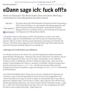 20 Minuten: «Dann sage ich: fuck off!»